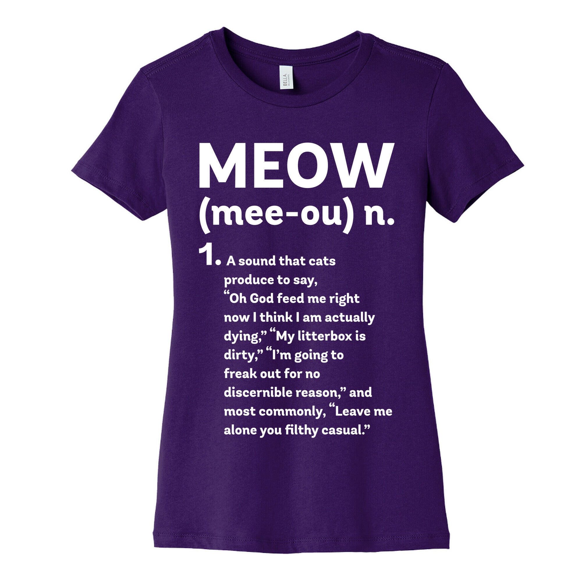 Meow - Noun Women's Cotton Tee